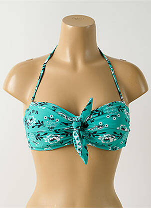Haut de maillot de bain stretch haut soutien-gorge avec mousse de rembourrage amovible vert SALINAS femme