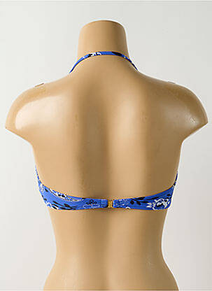 Haut de maillot de bain stretch haut soutien-gorge avec mousse de rembourrage amovible bleu SALINAS femme