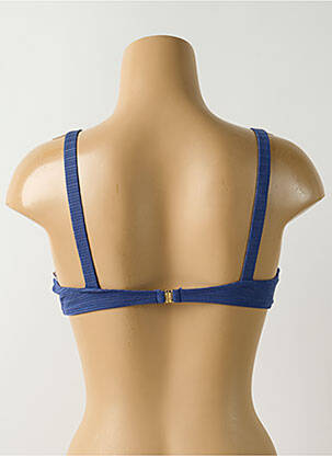 Haut de maillot de bain stretch haut soutien-gorge emboitant bleu SALINAS femme