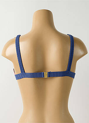 Haut de maillot de bain stretch haut soutien-gorge moulé bleu SALINAS femme