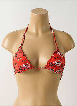 Haut de maillot de bain stretch haut soutien-gorge avec mousse de rembourrage amovible orange SALINAS femme