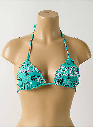 Haut de maillot de bain stretch haut soutien-gorge avec mousse de rembourrage amovible vert SALINAS femme