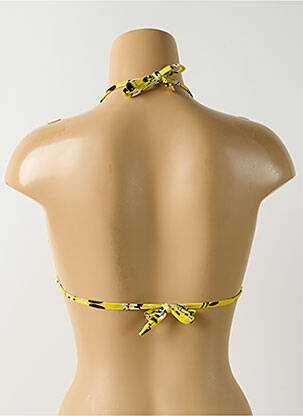 Haut de maillot de bain stretch haut soutien-gorge avec mousse de rembourrage amovible jaune SALINAS femme