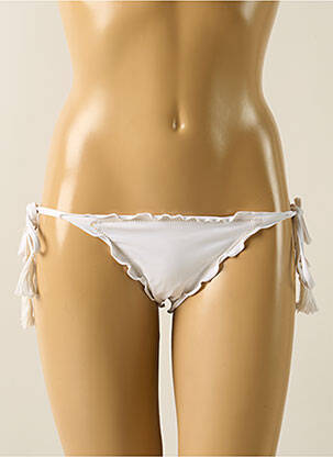 Bas de maillot de bain fermeture liens à nouer bikini blanc SALINAS femme