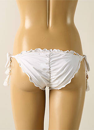 Bas de maillot de bain fermeture liens à nouer bikini blanc SALINAS femme
