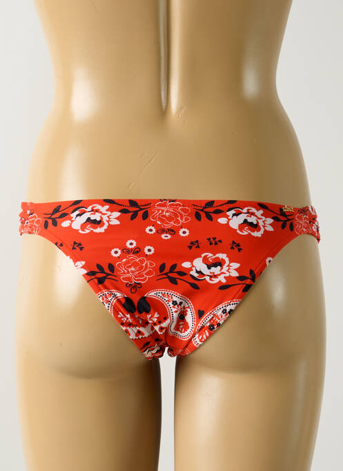 Bas de maillot de bain effet matière satinée culotte orange SALINAS femme