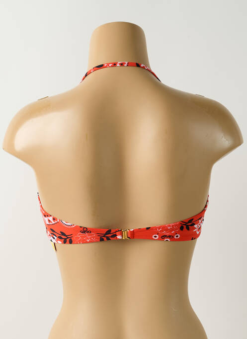 Haut de maillot de bain stretch haut soutien-gorge avec mousse de rembourrage amovible orange SALINAS femme
