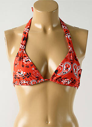 Haut de maillot de bain stretch haut triangles orange SALINAS femme