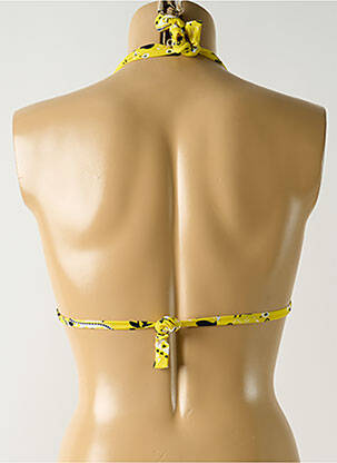 Haut de maillot de bain stretch haut triangles jaune SALINAS femme