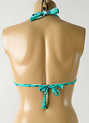 Haut de maillot de bain stretch haut triangles vert SALINAS femme