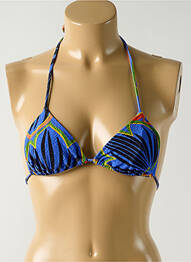 Haut de maillot de bain stretch haut triangles bleu SALINAS femme