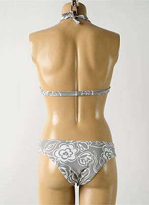 Maillot de bain 2 pièces stretch haut soutien-gorge emboitant gris SALINAS femme