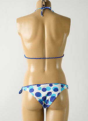 Maillot de bain 2 pièces stretch haut soutien-gorge emboitant bleu SALINAS femme
