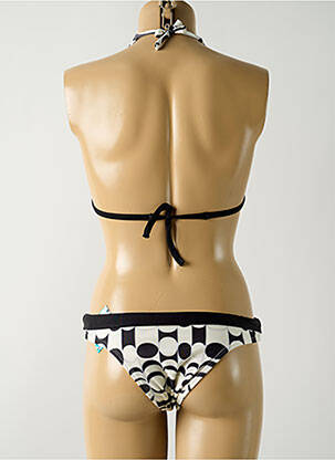 Maillot de bain 2 pièces stretch haut triangles noir SALINAS femme