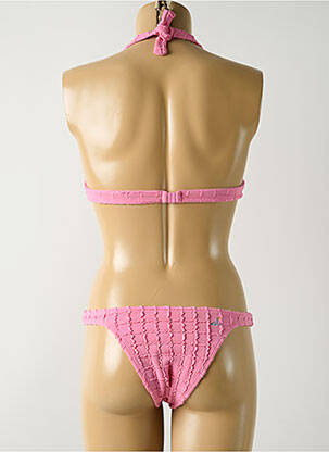 Maillot de bain 2 pièces stretch haut soutien-gorge emboitant rose SALINAS femme