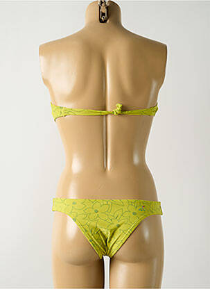 Maillot de bain 2 pièces stretch haut bandeau vert SALINAS femme