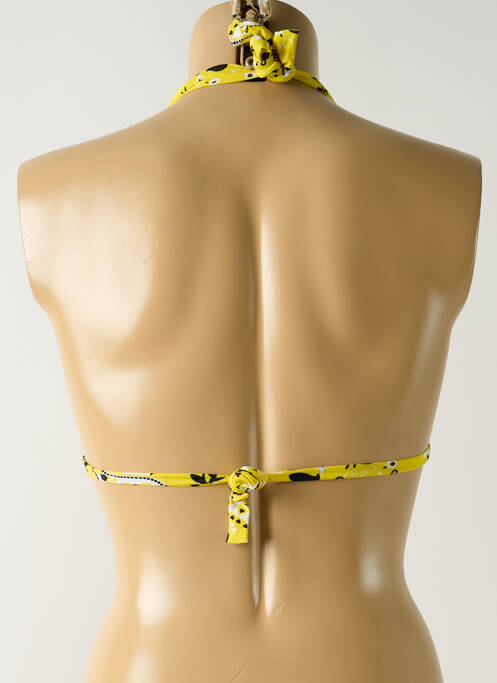 Haut de maillot de bain stretch haut triangles jaune SALINAS femme