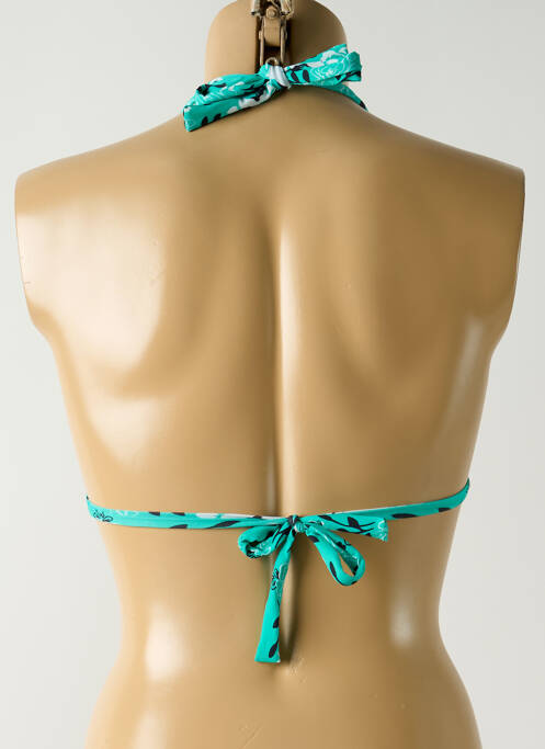 Haut de maillot de bain stretch haut triangles vert SALINAS femme