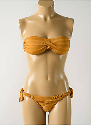Maillot de bain 2 pièces stretch haut soutien-gorge moulé orange SALINAS femme