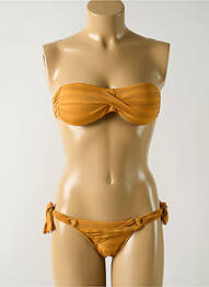 Maillot de bain 2 pièces stretch haut soutien-gorge moulé orange SALINAS femme