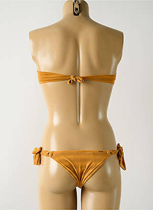 Maillot de bain 2 pièces stretch haut soutien-gorge moulé orange SALINAS femme