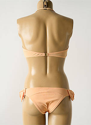 Maillot de bain 2 pièces stretch haut soutien-gorge moulé orange SALINAS femme