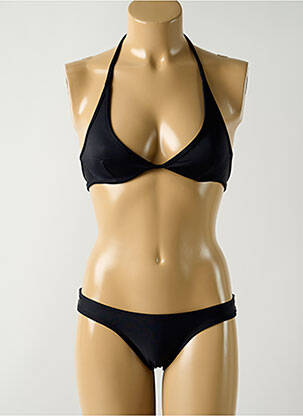 Maillot de bain 2 pièces stretch haut soutien-gorge emboitant noir SALINAS femme