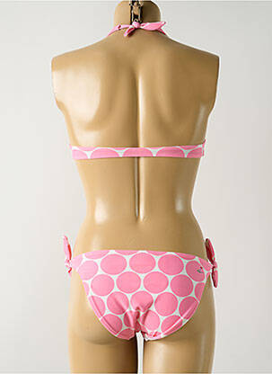 Maillot de bain 2 pièces stretch haut soutien-gorge emboitant rose SALINAS femme