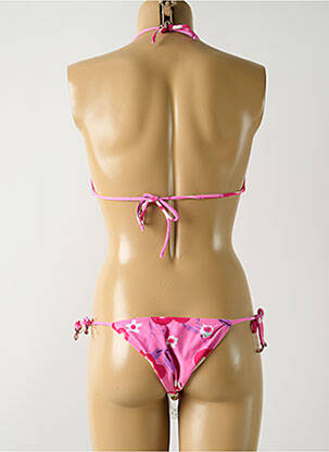 Maillot de bain 2 pièces stretch haut soutien-gorge emboitant rose SALINAS femme