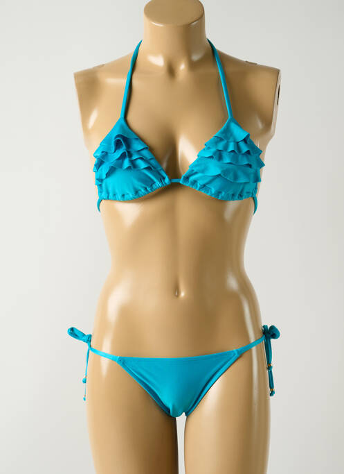 Maillot de bain 2 pièces bleu SALINAS pour femme