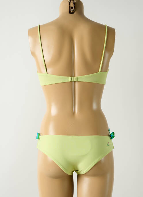 Maillot de bain 2 pièces stretch haut soutien-gorge emboitant vert SALINAS femme