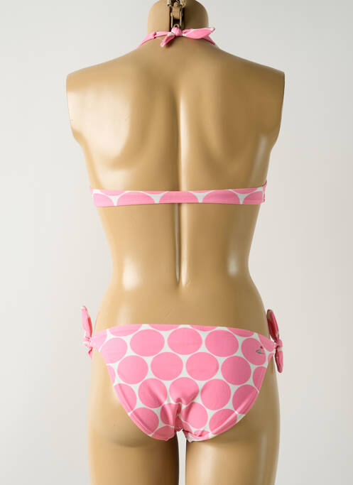 Maillot de bain 2 pièces stretch haut soutien-gorge emboitant rose SALINAS femme