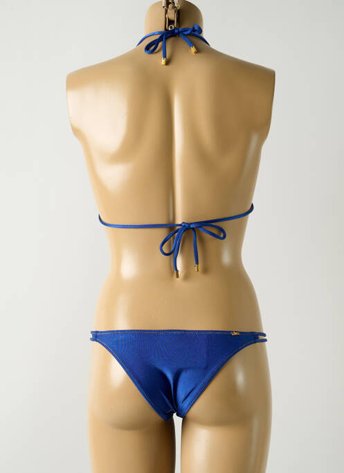 Maillot de bain 2 pièces stretch haut soutien-gorge moulé bleu SALINAS femme