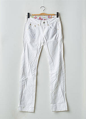 Pantalon slim tissage popeline taille normale beige REPLAY femme