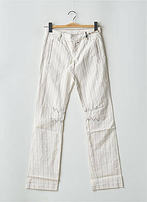 Pantalon slim tissage popeline taille normale blanc RWD femme