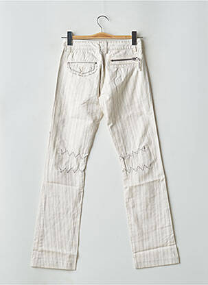 Pantalon slim tissage popeline taille normale blanc RWD femme