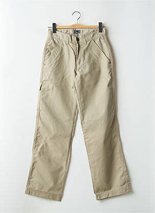 Pantalon droit tissage popeline taille normale beige RWD homme