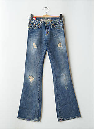 Jeans coupe slim tissage brut taille normale bleu TAKE TWO femme