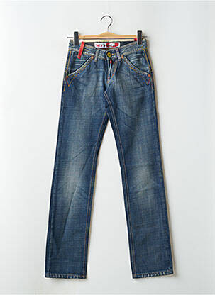 Jeans coupe slim tissage brut taille normale bleu TAKE TWO femme