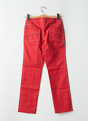 Pantalon slim tissage popeline taille normale rouge TIM BARGEOT femme