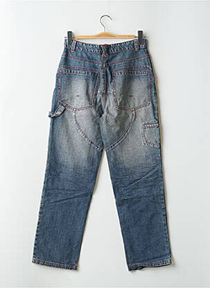Jeans coupe droite effet usé délavé taille normale bleu TWO ANGLE femme