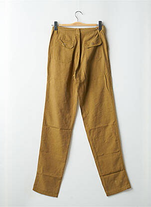 Pantalon droit taille à pinces taille haute beige TEDDY SMITH femme