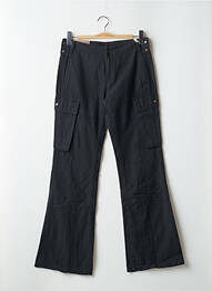 Pantalon cargo fermeture zippée sous rabat pressionné taille normale noir TEDDY SMITH femme