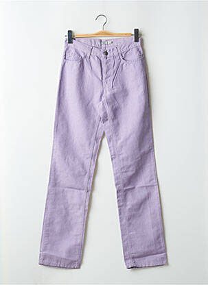 Pantalon droit taille normale taille normale violet TEDDY SMITH femme
