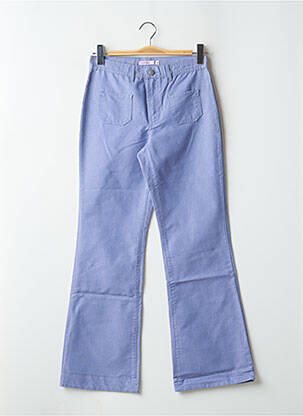 Pantalon droit fermeture zippée sous rabat boutonné taille normale violet TEDDY SMITH femme