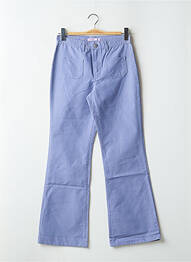 Pantalon droit fermeture zippée sous rabat boutonné taille normale violet TEDDY SMITH femme