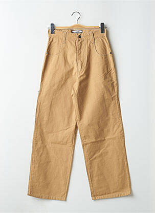 Pantalon droit fermeture zippée sous rabat boutonné beige TEDDY SMITH femme