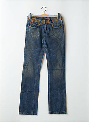 Jeans coupe droite taille basse taille basse bleu TEDDY SMITH femme