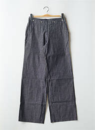 Pantalon large fermeture zip latéral taille normale bleu TEDDY SMITH femme