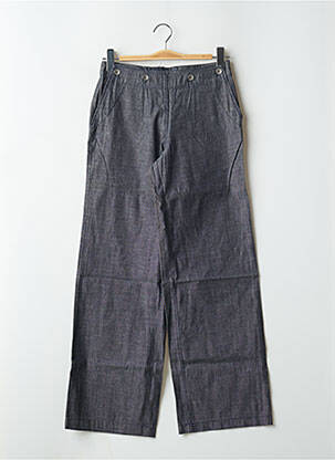 Pantalon large fermeture zip latéral taille normale bleu TEDDY SMITH femme